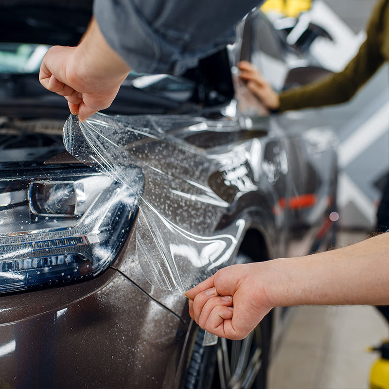 paint protection film on car